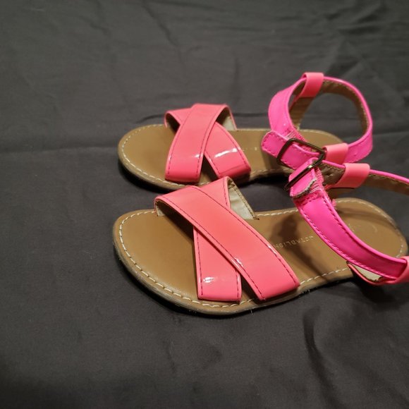 Pink Gap Sandals Size 8 Kids Two Tone Pink Adjustable Buckle - Picture 3 of 4